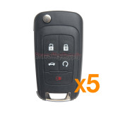 (PACK OF 5)OHT01060512 Keyless Remote key 5 button 315Mhz for Chevrolet Equinox Camaro