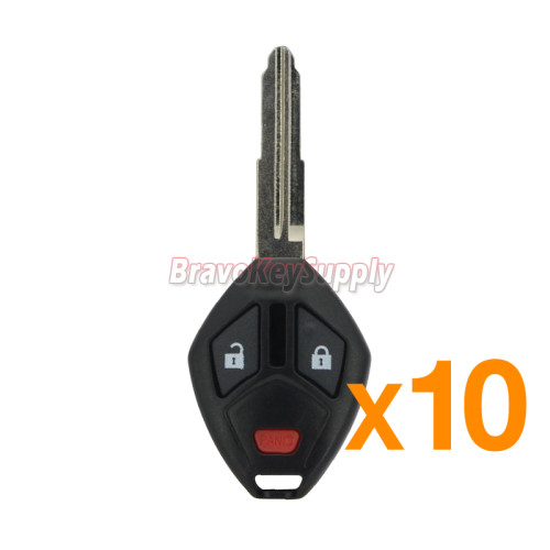 (Pack of 10)Remote key shell 2button+panic MIT11 for Mitsubishi Lancer Outlander