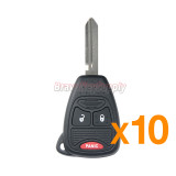 (Pack of 10)FCC OHT692427AA Remote key shell 3 button for Chrysler PT CRUISER SEBRING ASPEN 2006-2010