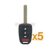 (PACK OF 5)PN 35118-T2A-A60 remote key 4 button 433.9Mhz HITAG3 ID47 HONDA G chip for Honda Accord Civic 2016-2020 FCC MLBHLIK6-1TA