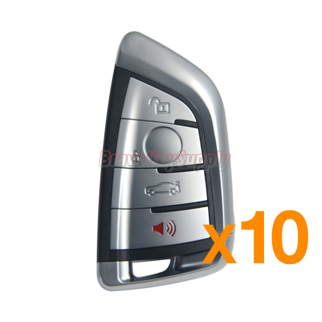 (Pack of 10)FCC NBGIDGNG1 Smart key case 4 button for BMW X5 X6 3 5 Series 2014 2015 2016 2017 2018