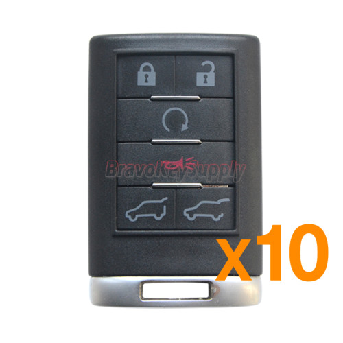 (Pack of 10)2008 2009 2010 Escalade remote key fob case 6 button for Cadillac CTS DTS STS FCC OUC6000066