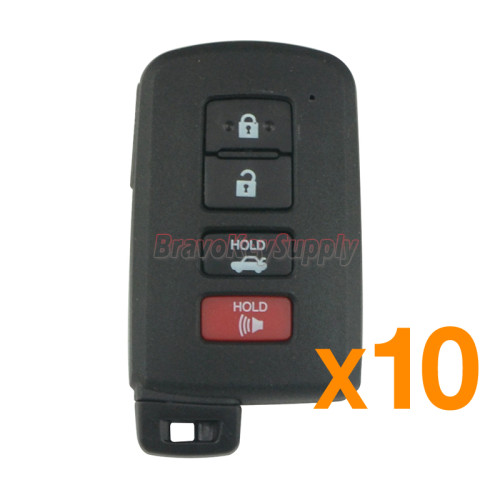 (Pack of 10)FCC HYQ14FBA Smart key case 4 button for Toyota Camry Avalon P/N 89904-06140