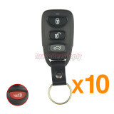 (PACK OF 10)Remote fob shell case 3 button with panic for Hyundai Elantra Sonata Kia Cerato