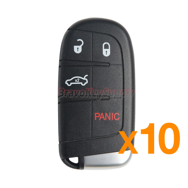 (Pack of 10)FCC M3N-40821302 Smart key case 4 button for Dodge Charger 2011 2012