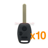 (Bundle of 10) (No chip space) Remote key shell 3 button for Honda Ridgeline CRV Fit Polit
