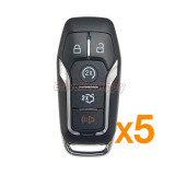 (Pack of 5)FCC M3N-A2C31243300 smart key 5 button 902mhz for Ford Fusion 2013 2014 2015 P/N 164-R7989