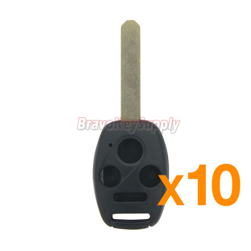 (Bundle of 10) (No chip space)Remote key shell 4 button for Honda Accord Civic CR-V Fit Pilot