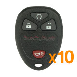 Pack of 10 (with battery holder)FCC OUC60270 OUC60221 Remote fob case 4 button for GMC Acadia Savana Sierra Yukon