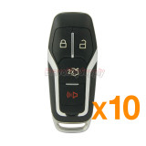 (Pack of 10)FCC M3N-A2C31243800 Smart key case 4 button for Ford Fusion P/N 164-R8109