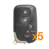 (Pack of 5)FCC HYQ14AAB Smart key 315MHZ 4 button for Lexus ES IS GS LS 2006-2008 P/N 89904-30270(PCB 271451-0140 )