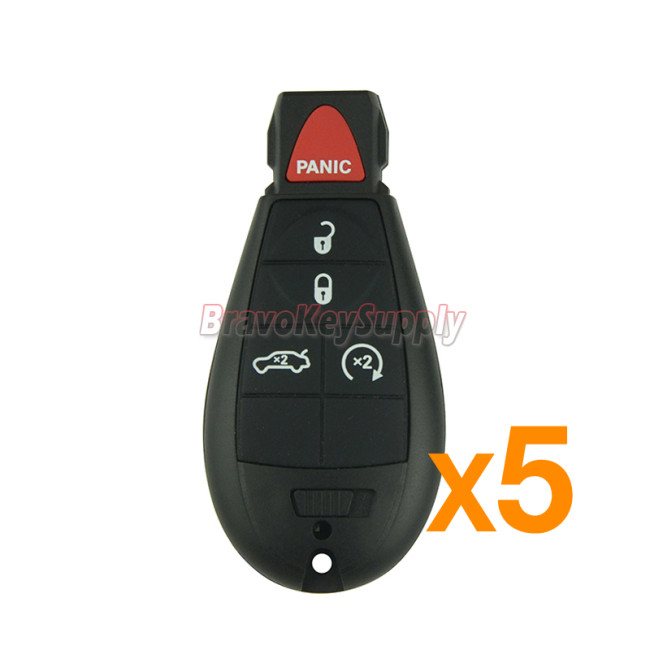 (Pack of 5) Fobik key 5 button 434Mhz IYZ-C01C for Jeep Grand Cherokee Dodge Charger