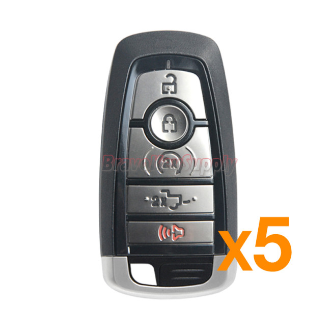 (PACK OF 5) FCC M3N-A2C93142600 smart key 5 button 902Mhz for 2017-2020 Ford F150 F250 F350 PN 164-R8166
