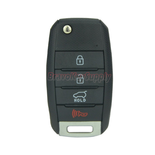 FCC NYODD4TX1306 Flip key shell 4 button KHY37 blade for 2014 2015 2016 Kia Sportage P/N 95430-3W350