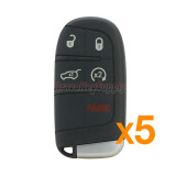 (Pack of 5) P/N 68143505AC 68143505AB smart key 5 button 433Mhz 46 chip only for Jeep Grand Cherokee 2014 2015 FCC M3N-40821302