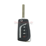 Flip remote key shell 4 button VA2 for Toyota Hilux Corolla Camry