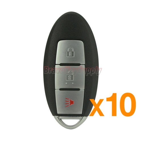(Pack of 10)FCC CWTWBU729  Smart key case 3 button for Nissan key shell