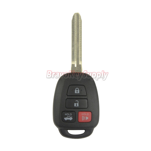 FCC HYQ12BDM Remote key shell 4 button TOY43 for Toyota Camry Corolla