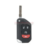 Flip remote key case 3 button with panic for 2018 - 2019 Jeep Wrangler FCC OHT1130261