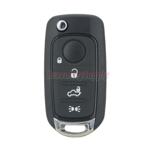 Flip remote key 4 button 433mhz 4A chip SIP22 blade for Fiat 500 500X 500L