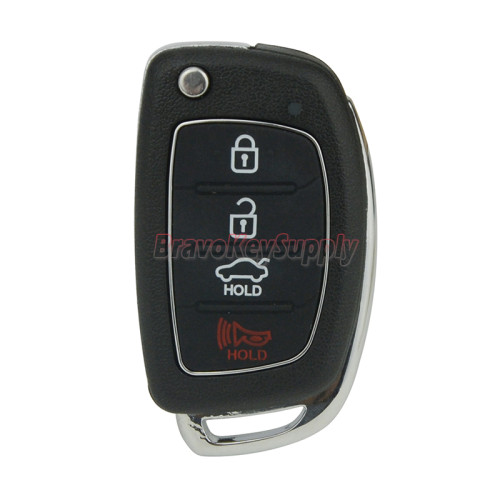 FCC TQ8-RKE-4F16 Flip key shell 4 button TOY48 blade for Hyundai Sonata 2014-2017 PN 95430-C1010