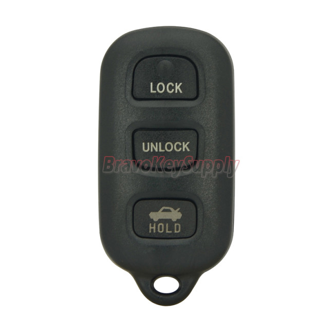 (with round back inside)Remote fob case 3button with panic for Toyota Camry Solara