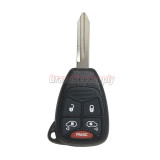 Remote head key shell 5 button for Chrysler Sebring 200 Convertible Jeep Liberty Commander 2007