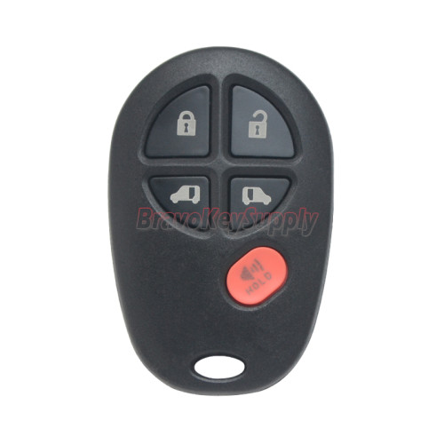 FCC GQ43VT20T Remote fob key case 5 button for Toyota Sienna 2004-2018