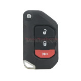 Flip remote key case 2 button with panic for 2018 - 2019 Jeep Wrangler FCC OHT1130261