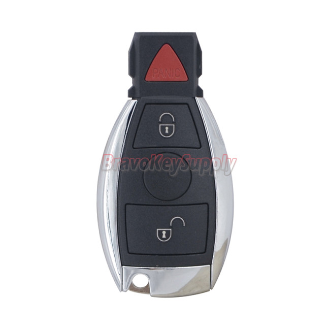 ( with battery holder)Smart Car Key Keyless Blank Shell Case Cover 2 button with panic For Mercedes Benz 2001 2002 2003 2004 2005