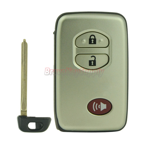 Smart key shell 2 button with panic for Toyota Venza 2010