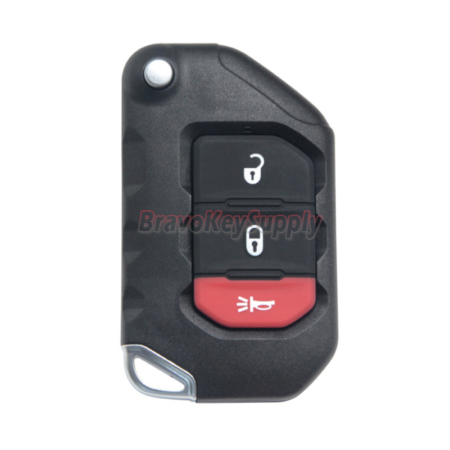 FCC OHT1130261 Flip remote key 3 button 433mhz 4A chip for 2019 2020 Jeep Wrangler Gladiator P/N 68416782AA