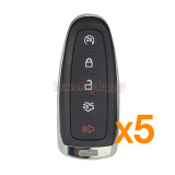 (PACK OF 5)PN 164-R8092 Smart key 5 button 315mhz ID46-PCF7953 chip for Ford Explorer Edge Expedition Focus Taurus Flex 2015 FCC M3N5WY8609