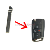 HU162T Replacement Flip Floding Remote Key Blade Car key Blank For VW Golf 7  (New 149#)