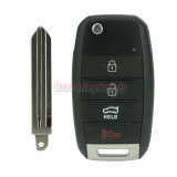 (Pack of 10) FCC NYODD4TX1306 Flip key shell 4 button HYN14R blade for 2014 2015 Kia Optima