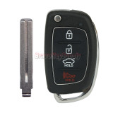 FCC TQ8-RKE-4F16 Flip key shell 4 button TOY48 blade for Hyundai Sonata 2014-2017 PN 95430-C1010