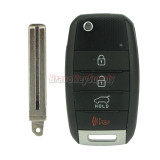 (PACK OF 10)FCC NYODD4TX1306 Flip key shell 4 button KHY37 blade for 2014 2015 2016 Kia Sportage P/N 95430-3W350