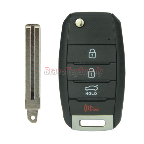 (Pack of 10) FCC NYODD4TX1306 Flip key shell 4 button KHY37 blade for 2014 2015 Kia Optima P/N 95430-2T560