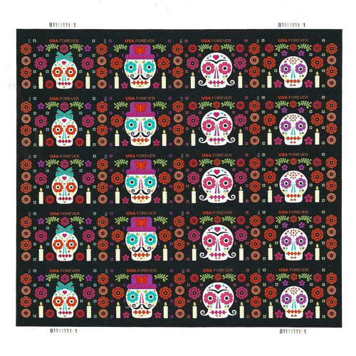 Day of the Dead 2021 - 5 Sheets / 100 Pcs
