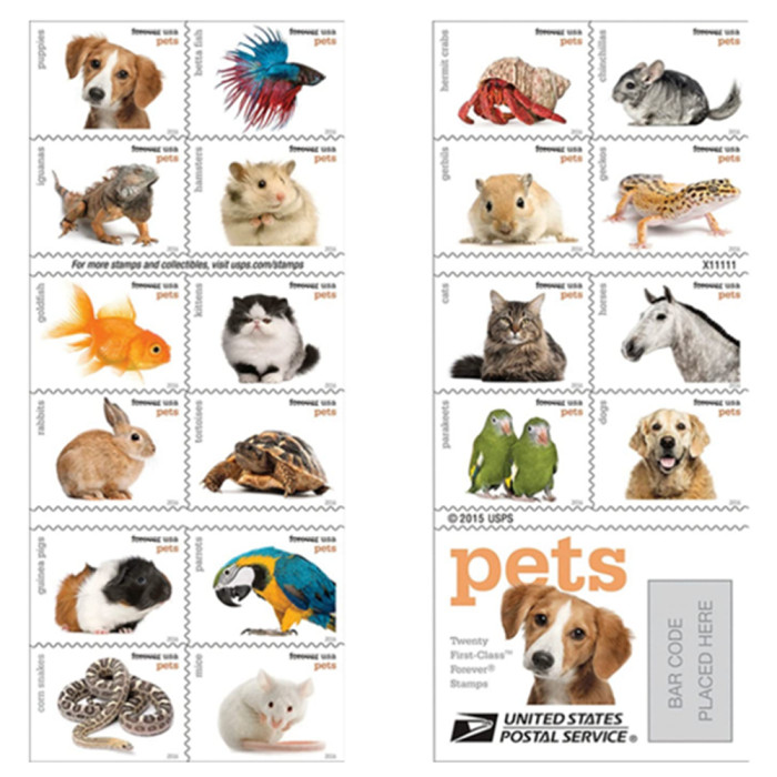 Pets 2016 - 5 Booklets / 100 Pcs