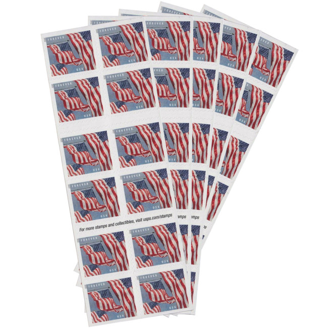 U.S. Flag 2022 First Class Book - 5 Booklets / 100 Pcs