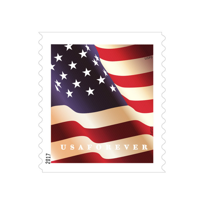 2019 USPS Flag Coil of 100 Forever First-Class Postage Stamps Roll –  Simcoleather