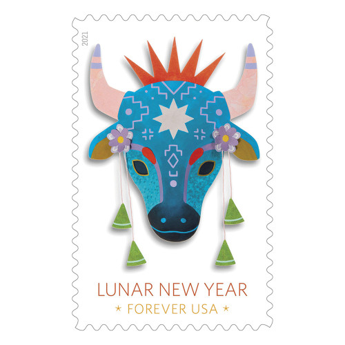 Lunar New Year Ox 2021 - 5 Sheets / 100 Pcs