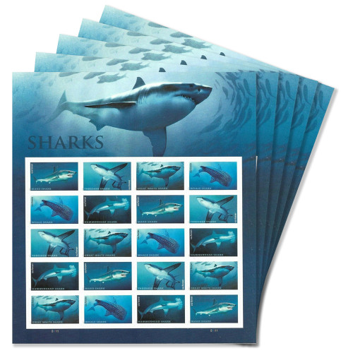 SHARKS 2017 - 5 Booklets / 100 Pcs