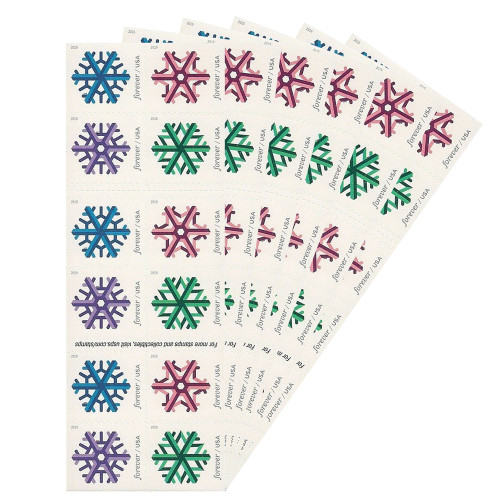 Geometric Snowflake 2015 - 5 Booklets / 100 Pcs