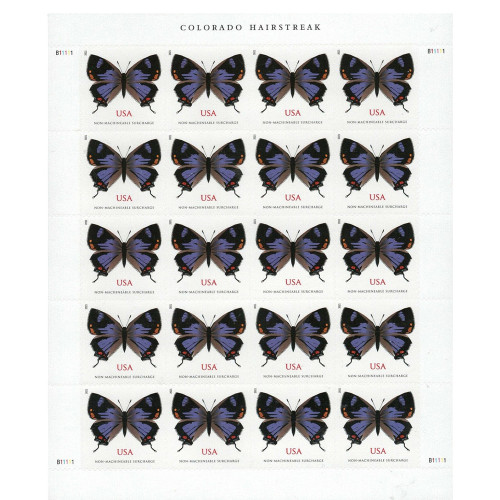 Colorado Hairstreak 2021 - 5 Sheets / 100 Pcs