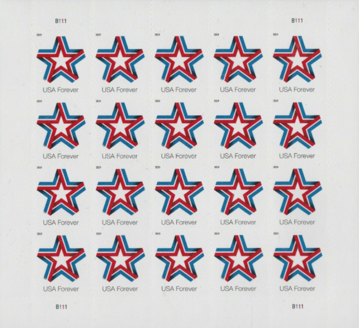 Star Ribbon 2019 - 5 Sheets / 100 Pcs