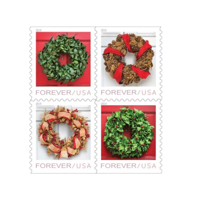 Christmas 2019 Seasonal Holiday Wreaths - 5 Booklets / 100 Pcs