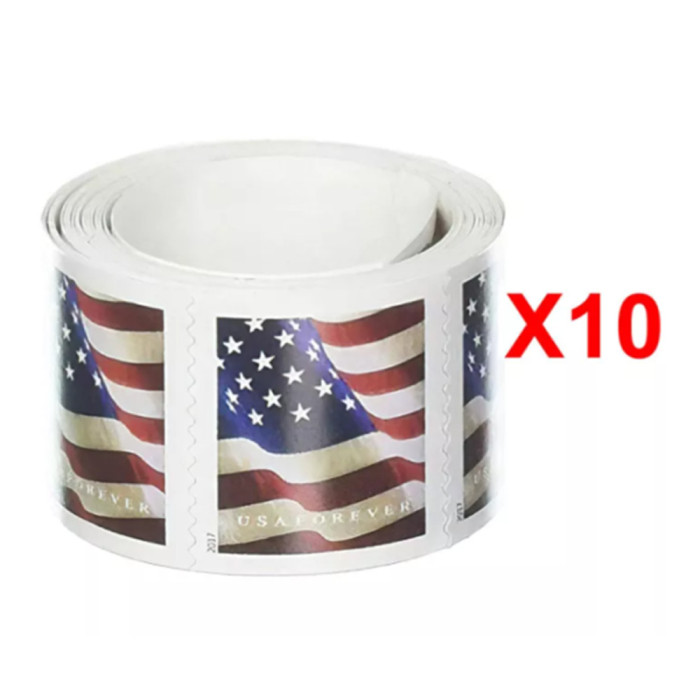 U.S. Flag 2017 First Class Roll 100Pcs/Coil (1000 Pcs)