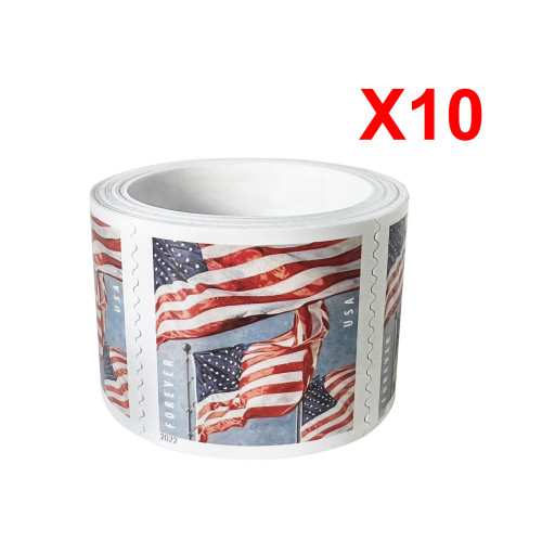 U.S. Flag 2022, 100Pcs/Rolls (1000 Pcs)